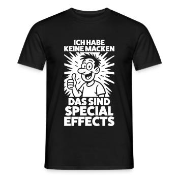 No quirks - only special effects - Men's T-Shirt - black - Front - AI Model Male 178 light (178cm)