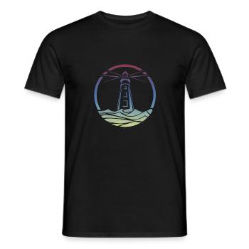 Leuchtturm bunt - T-shirt homme - noir - Devant - AI Model Male 178 light (178cm)