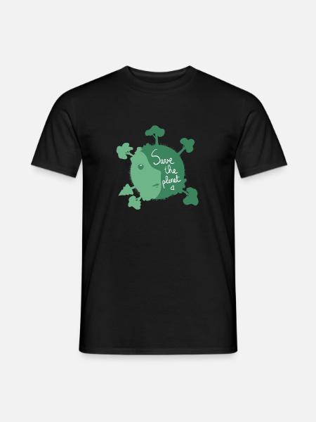 Save the planet - environment - climate - Men's T-Shirt - black