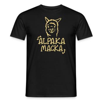 Alpaga Macka - Amant Macke Amants - T-shirt homme - noir - Devant - AI Model Male 178 light (178cm)