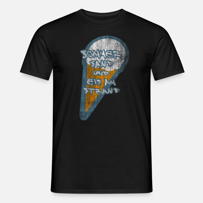 EIS AM STRAND SOMMER - Männer T-Shirt - Schwarz