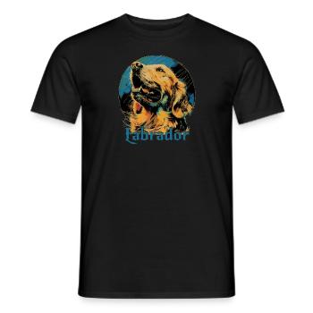 Labrador Retriever Hund Labbi - Männer T-Shirt - Schwarz - Vorne - AI Model Male 178 light (178cm)