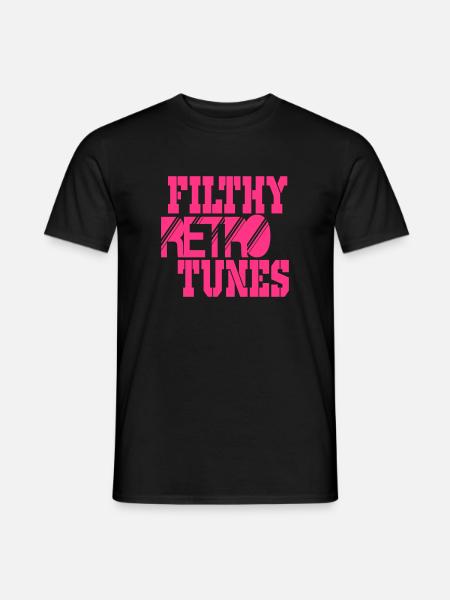 schmutzige Retro-Melodien - Männer T-Shirt - Schwarz