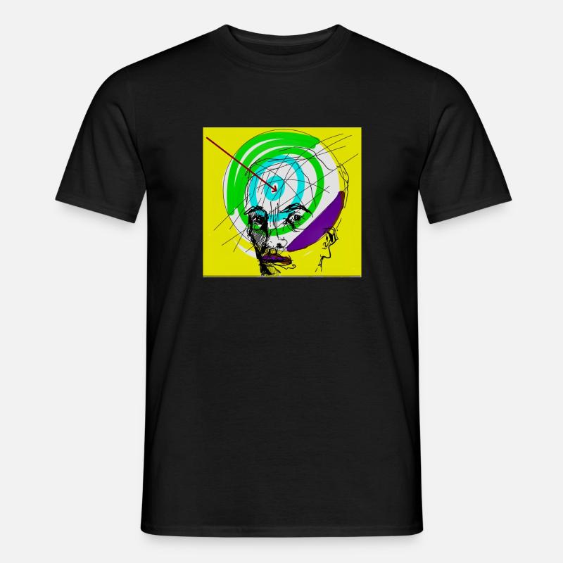 Kopf - Männer T-Shirt - Schwarz