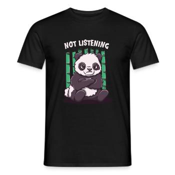 Ne pas écouter l’humour sarcastique drôle -sarcasmu - T-shirt homme - noir - Devant - AI Model Male 178 light (178cm)