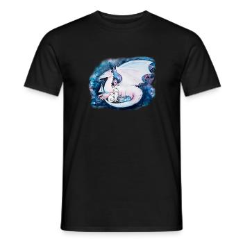 Trans Pride Dragon - Men's T-Shirt - black - Front - AI Model Male 178 light (178cm)