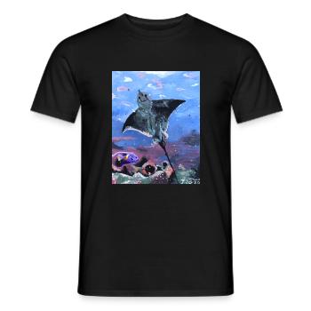 La grace de la raie - T-shirt homme - noir - Devant - AI Model Male 178 light (178cm)