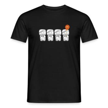 Mignonne momies motif effrayant costume de fantôme - T-shirt homme - noir - Devant - AI Model Male 178 light (178cm)