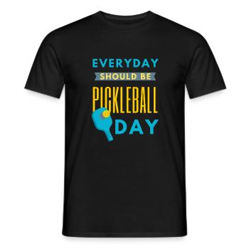 Jeder Tag sollte Pickleball-Tag sein lustiges Zitat - Männer T-Shirt - Schwarz - Vorne - AI Model Male 178 light (178cm)