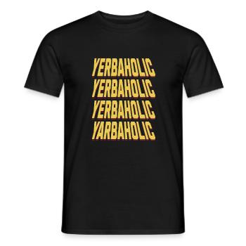 Yerbaholic Yerba Mate Argentin Pride Tea Amateur - T-shirt homme - noir - Devant - AI Model Male 178 light (178cm)