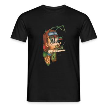 Grasshopper with glasses - Men's T-Shirt - black - Front - AI Model Male 178 light (178cm)