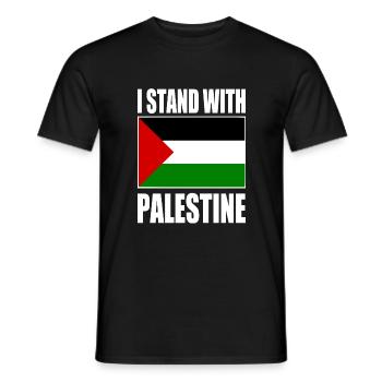 I stand with palestine - T-shirt homme - noir - Devant - AI Model Male 178 light (178cm)