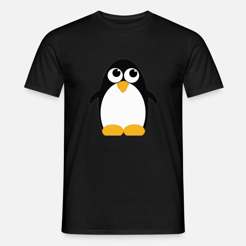 Pinguin (penguin) 01 - Männer T-Shirt - Schwarz