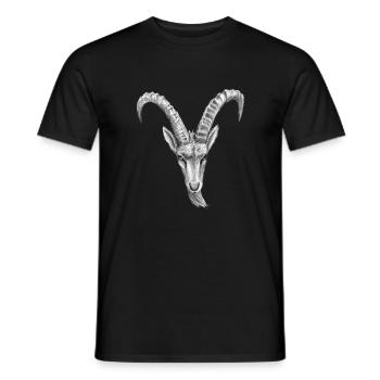 steinbock - Männer T-Shirt - Schwarz - Vorne - AI Model Male 178 light (178cm)