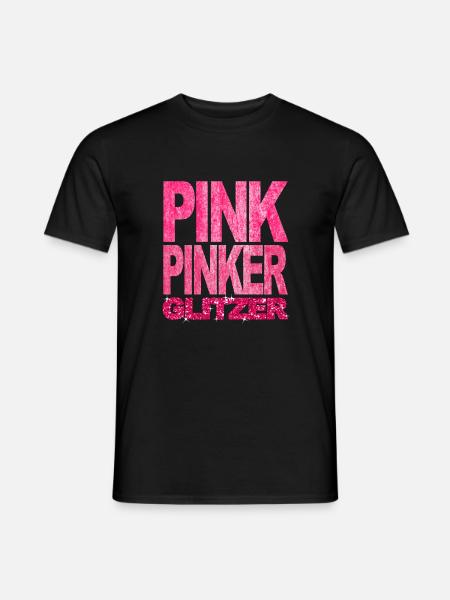Pink Pinker Glitzer Bling Prinzessin Fashionista - Männer T-Shirt - Schwarz