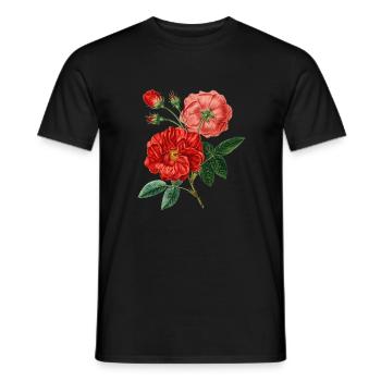 Roses Plant - T-shirt homme - noir - Devant - AI Model Male 178 light (178cm)
