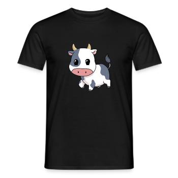 Little cute cow - Men's T-Shirt - black - Front - AI Model Male 178 light (178cm)