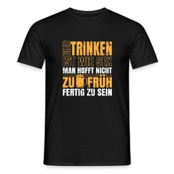 Bier - Ist wie Sex ... - Männer T-Shirt - Schwarz - Vorne - AI Model Male 178 light (178cm)