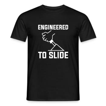 DRIFTING ENGINEERED TO SLIDE - Männer T-Shirt - Schwarz - Vorne - AI Model Male 178 light (178cm)