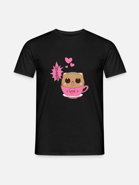 Cat Cute - Men's T-Shirt - black