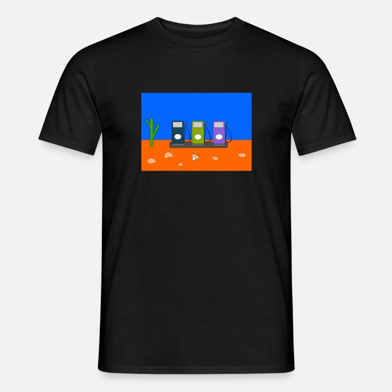 Zapfsaeulen in der Wueste - Männer T-Shirt - Schwarz