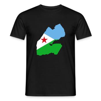 Djibouti flag - Men's T-Shirt - black - Front - AI Model Male 178 light (178cm)