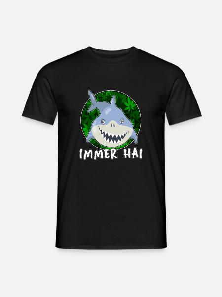 high immer hai cbd thc - Männer T-Shirt - Schwarz