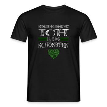 tierschutz hundeliebhaber hundeportrait lady - Männer T-Shirt - Schwarz - Vorne - AI Model Male 178 light (178cm)