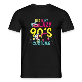 90er Jahre Neunziger Mottoparty Retro - Männer T-Shirt - Schwarz - Vorne - AI Model Male 178 light (178cm)