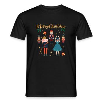 Klara Nussknacker Figur Prinz Ballett Weihnachts - Männer T-Shirt - Schwarz - Vorne - AI Model Male 178 light (178cm)