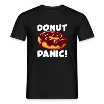 donut panique - T-shirt homme - noir - Devant - AI Model Male 178 light (178cm)
