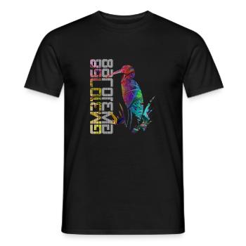 GM310768 Heron - Men's T-Shirt - black - Front - AI Model Male 178 light (178cm)
