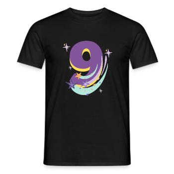 9e anniversaire (Cadeau de 9 ans) - T-shirt homme - noir - Devant - AI Model Male 178 light (178cm)