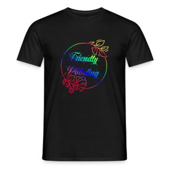 FriendlyPöbeling Rainbow - Männer T-Shirt - Schwarz - Vorne - AI Model Male 178 light (178cm)