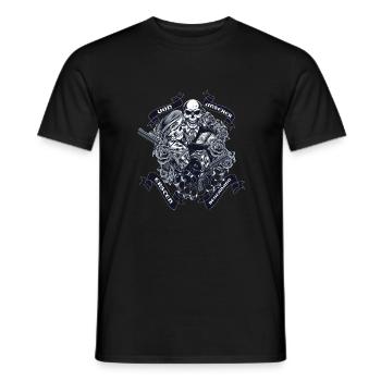 Partnerlook Design From our first meeting - Men's T-Shirt - black - Front - AI Model Male 178 light (178cm)