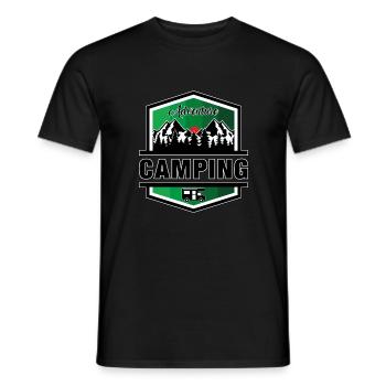 Camping - Men's T-Shirt - black - Front - AI Model Male 178 light (178cm)