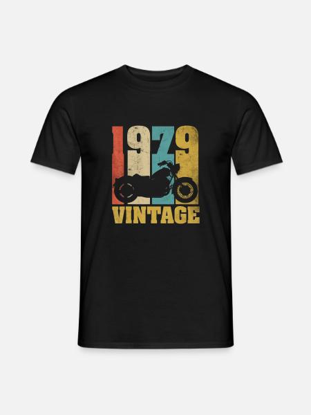 1979 Jahrgang Geburtstag Biker Motorrad Geschenk - Männer T-Shirt - Schwarz