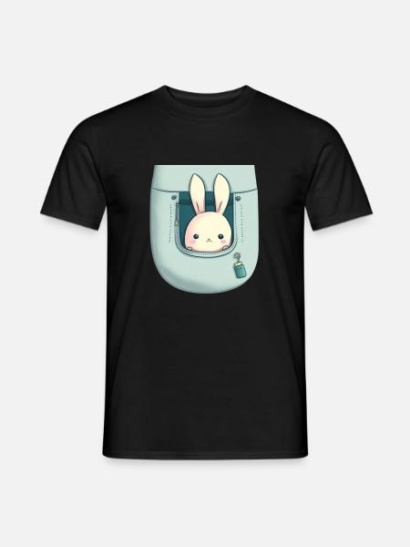 Kawaii rabbit! - Men's T-Shirt - black