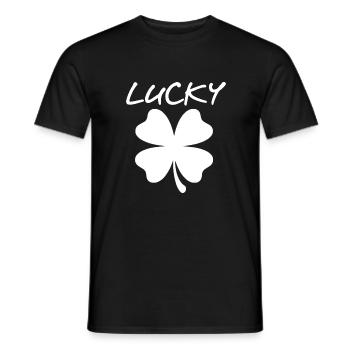 trefle quatre feuilles chanceux - T-shirt homme - noir - Devant - AI Model Male 178 light (178cm)