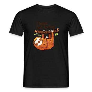 Sloth Nope Essential T Shirt - Men's T-Shirt - black - Front - AI Model Male 178 light (178cm)