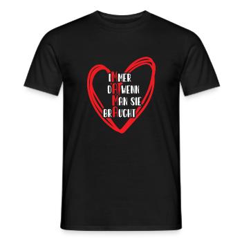 Mama Immer da wenn man sie Braucht Muttertag 2023 - Männer T-Shirt - Schwarz - Vorne - AI Model Male 178 light (178cm)