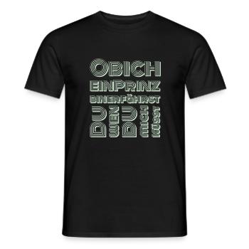 Küss mich ich bin ein Prinz - Männer T-Shirt - Schwarz - Vorne - AI Model Male 178 light (178cm)