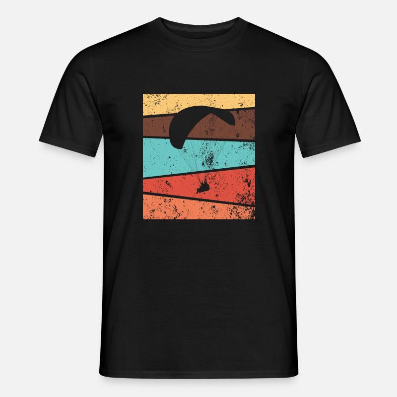 Fallschirm Retro Fallschirmspringen - Männer T-Shirt - Schwarz