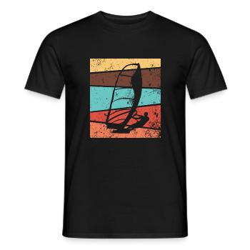 Windsurfing Windsurfer Surfen Retro - Männer T-Shirt - Schwarz - Vorne - AI Model Male 178 light (178cm)