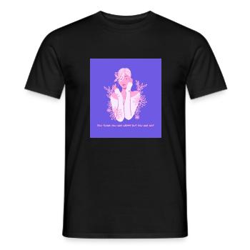 Vous pensez que vous êtes heureux mais vous ne l’êtes pas - T-shirt homme - noir - Devant - AI Model Male 178 light (178cm)