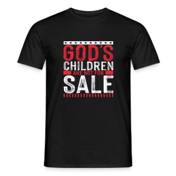 God ́s Children are not for Sale - Men's T-Shirt - black - Front - AI Model Male 178 light (178cm)