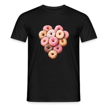 I love ... Donuts - Männer T-Shirt - Schwarz - Vorne - AI Model Male 178 light (178cm)