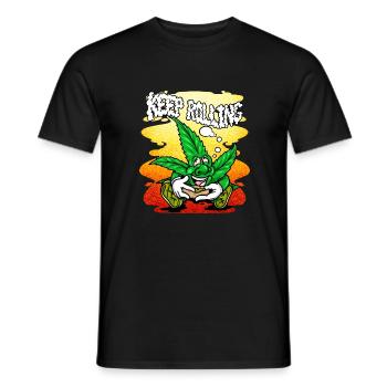 KEEP ROLLING - Men's T-Shirt - black - Front - AI Model Male 178 light (178cm)
