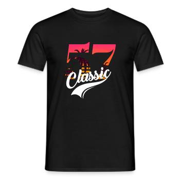 Vintage 1957-57e anniversaire - T-shirt homme - noir - Devant - AI Model Male 178 light (178cm)