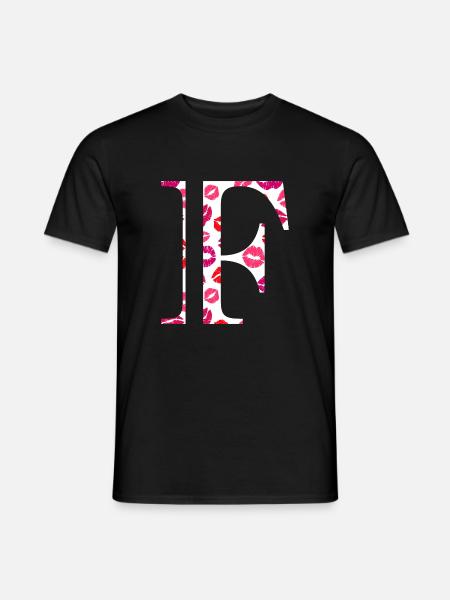 Letter f kisses - Men's T-Shirt - black
